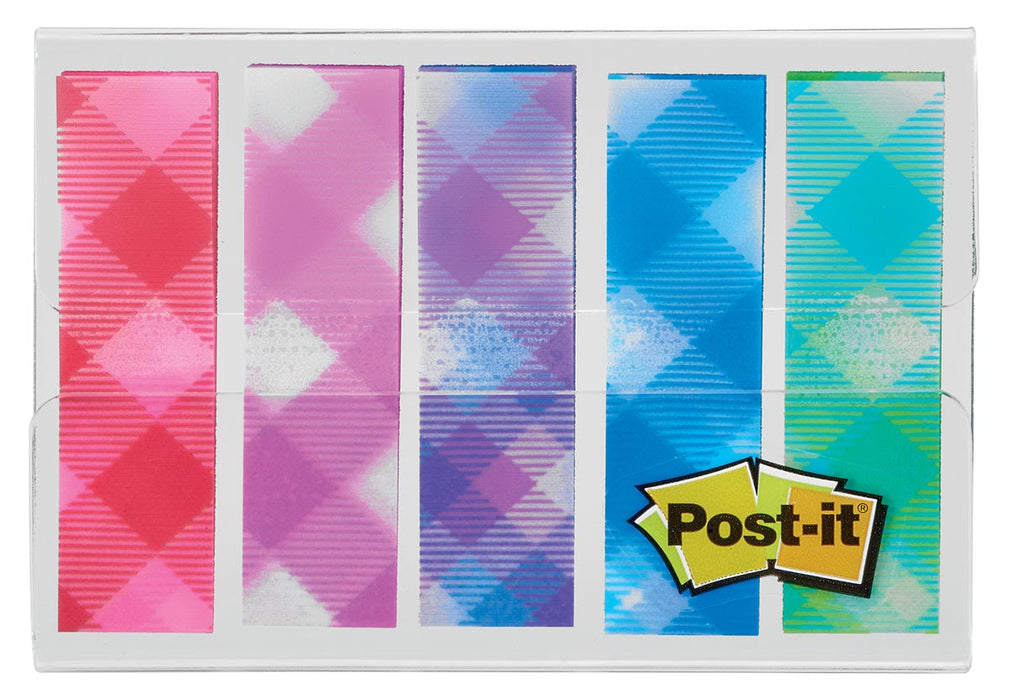 Post-it Index, ruitmotief collectie, afm 11,9 mm x 43,2 mm, 5 x 20 stuks