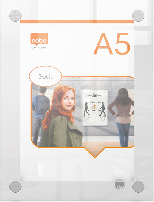 Nobo Premium Plus acryl informatiebord, wandgemonteerd, ft A5 10 stuks, OfficeTown