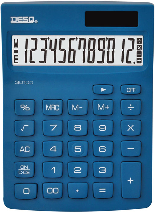 Desq compacte bureau-rekenmachine Nieuwe Generatie 30100, donkerblauw 10 stuks