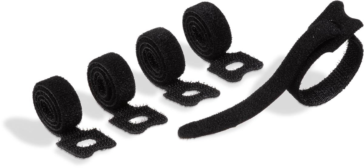 Durable Cavoline Grip Tie kabelbinder met klittenband, zwart, pak van 5 stuks 10 stuks, OfficeTown