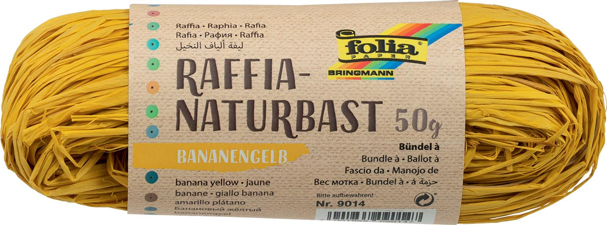 Folia raffia donkergeel pakket van 50 g