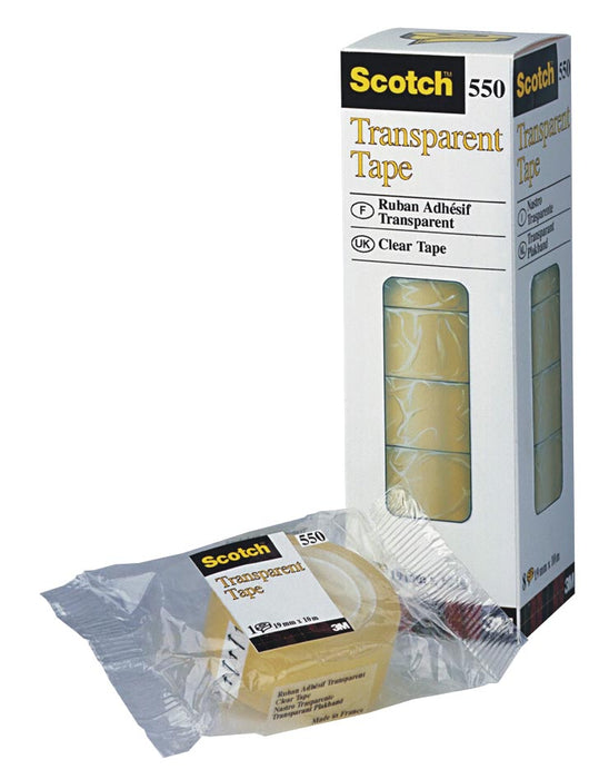 Scotch transparante tape 550 ft 12 mm x 33 m 12 stuks, OfficeTown