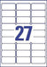 Avery L4737REV-25 afneembare etiketten ft 63,5 x 29,6 mm (b x h), 675 etiketten, wit 5 stuks, OfficeTown