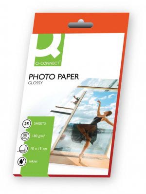 Q-CONNECT glanzend foto papier, 10 x 15 cm, 180 g, pak van 25 vel