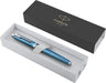Parker IM Premium vulpen, fijn, in giftbox, blue (blauw/zilver) 50 stuks, OfficeTown