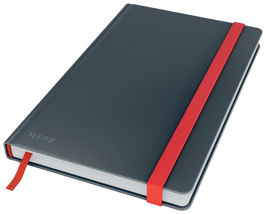 Leitz Cosy notitieboek met elastische sluiting, A5 formaat, gelinieerd, grijs
