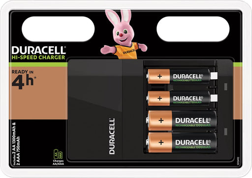 Duracell batterijlader Hi-Speed Value Charger, inclusief 2 AA en 2 AAA batterijen, op blister 6 stuks, OfficeTown