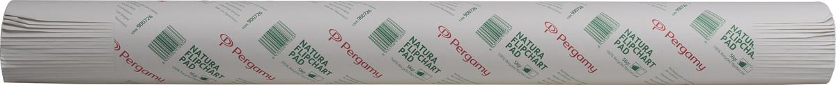 Pergamy flipchartpapier Natura, gerecylceerd, ft 65 x 98, effen, rol met 50 blad 5 stuks, OfficeTown