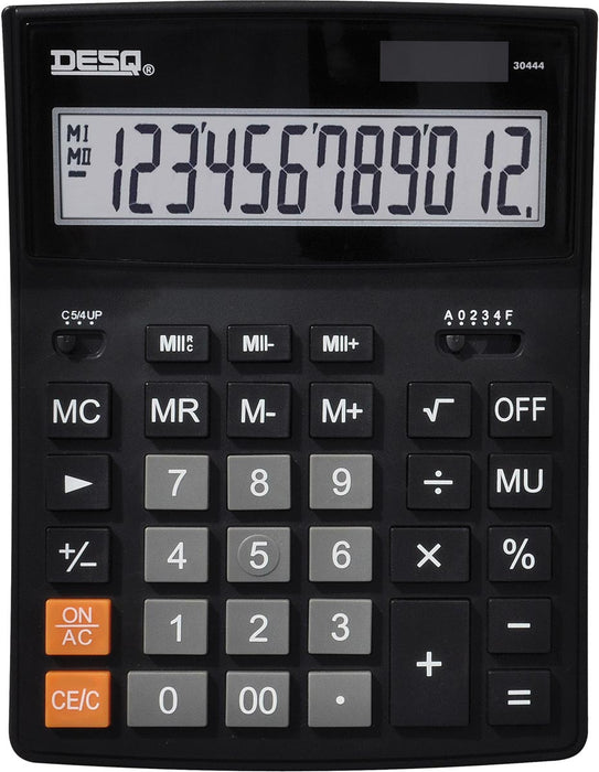 Desq rekenmachine voor op het bureau, heavy duty xlarge 30444, zwart