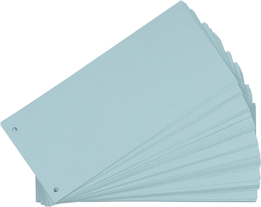 Oxford tabbladen 24 x 10,5 cm, 2-gaats, blauw, 100 stuks