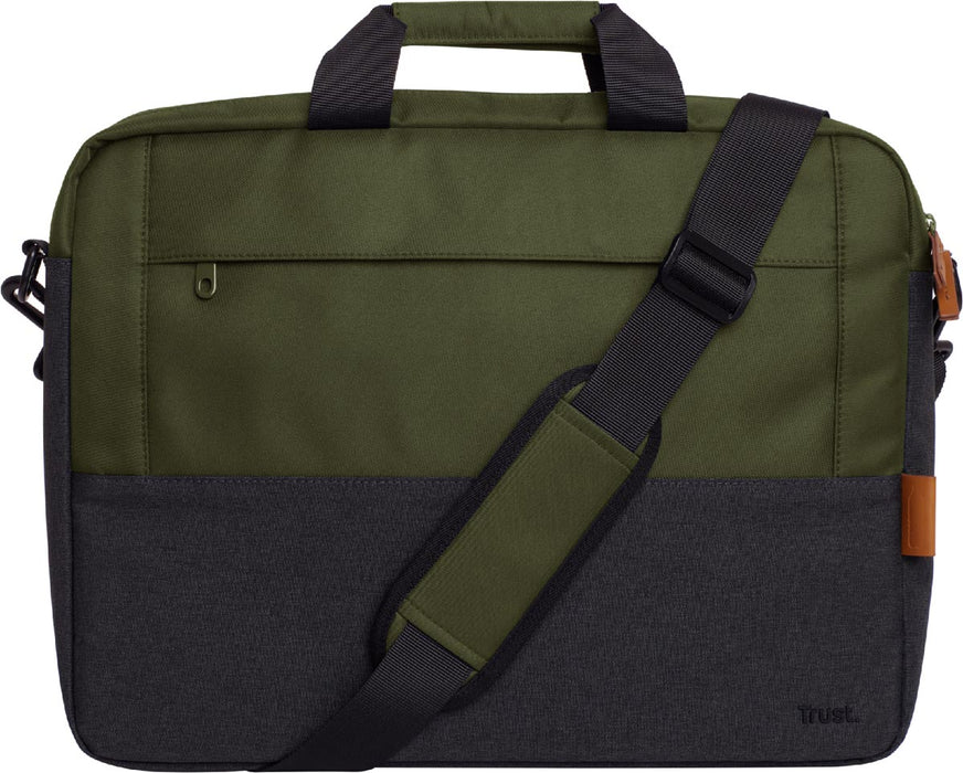 Laptoptas Lisboa voor 16 inch laptops - Groene polyester tas met extra compartimenten