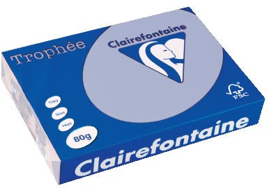Clairefontaine Trophée gekleurd papier, A4, 80 g, 500 vel, lavendel 5 stuks, OfficeTown