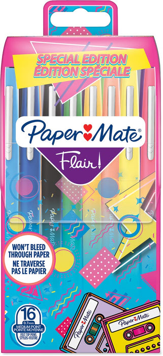 Paper Mate viltstift Flair Retro, blister van 16 stuks Paper Mate