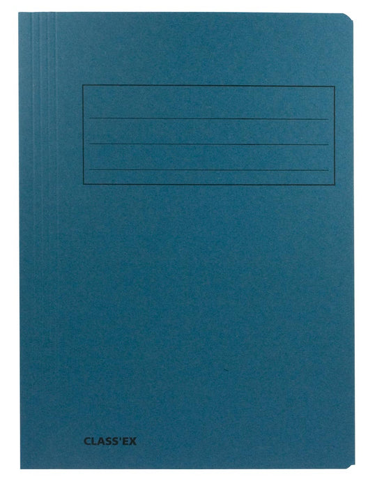 Klasse x dossiermap, 3 kleppen ft 23,7 x 34,7 cm (voor ft folio), blauw - Gemaakt van gerecycled karton van 300 g/m² Met 3 kleppen Certificaat: Blauwe Engel blauw, ft folio (23,7 x 34,7 cm)