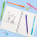 Paper Mate balpen Flexgrip Ultra RT Brights, medium, blauwe inkt, blister van 5 stuks, assorti 12 stuks, OfficeTown