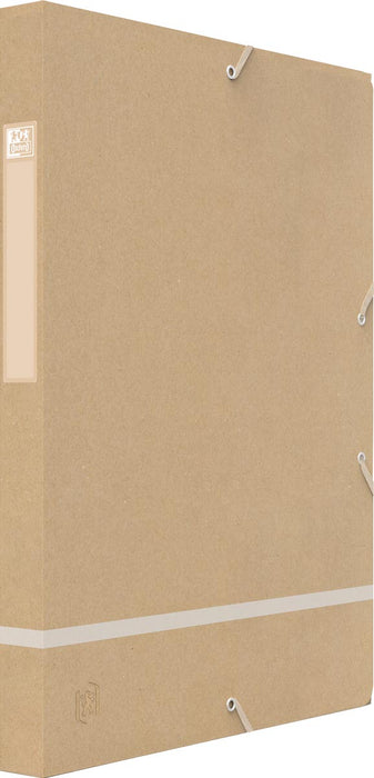 Oxford Elastobox Touareg, A4-formaat, van karton, 2,5 cm rug, natuurlijk en wit