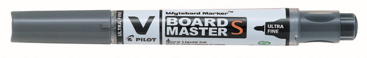 Witte bordmarker Pilot V-Board Master S, ultrafijn 0,8 mm, Zwart 10 stuks