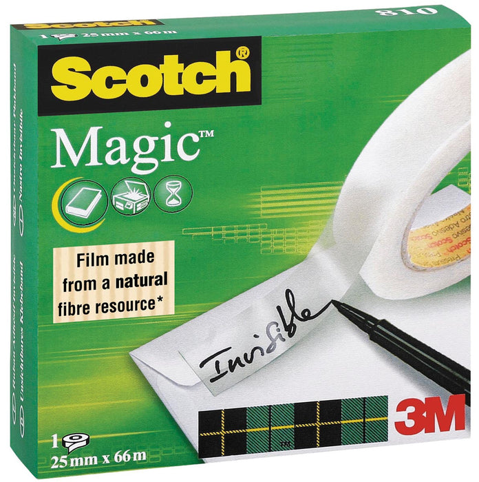 Scotch Magic Tape ft 25 mm x 66 m - Onzichtbare Plakband