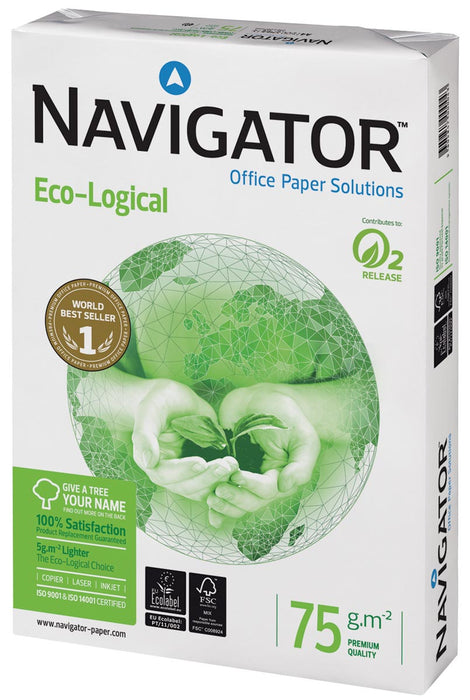 Navigator Eco-Logical printpapier A3, 75 g, pak van 500 vel 5 stuks