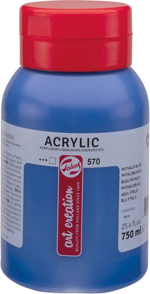 750 ml Flacon Talens Art Creation acrylverf, ftaloblauw