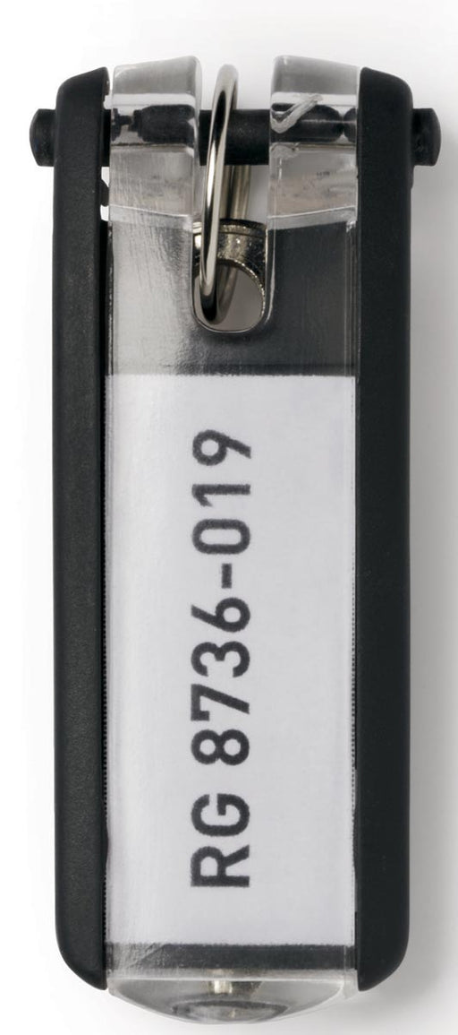 Durable sleutelhanger Key Clip, zwart, pak van 6 stuks 12 stuks, OfficeTown
