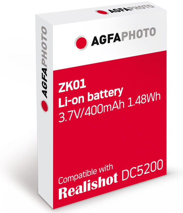 AgfaPhoto reservebatterij voor digitale camera DC5200 met Li-on 3,7V / 400mAh 1,48Wh
