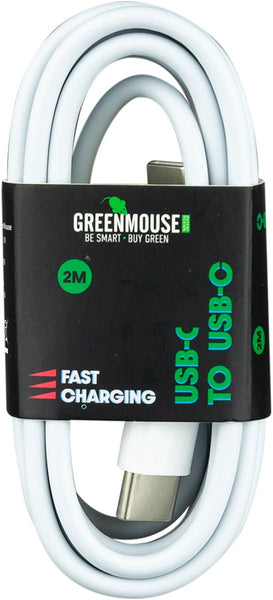Groenmuiskabel, USB-C naar USB-C, 2 m, wit
