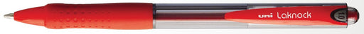 Uni-ball balpennen Laknock schrijfbreedte 0,4 mm, schrijfpunt: 1 mm, medium punt, rood 12 stuks, OfficeTown