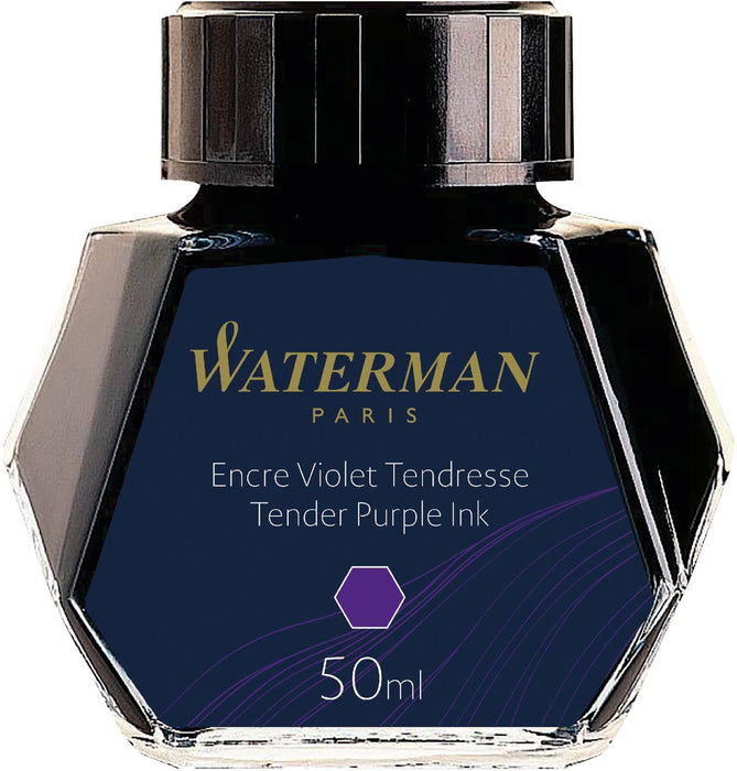 Waterman vulpeninkt 50 ml, paars (Tender) - Flacon van 50 ml paars (Tender Purple)