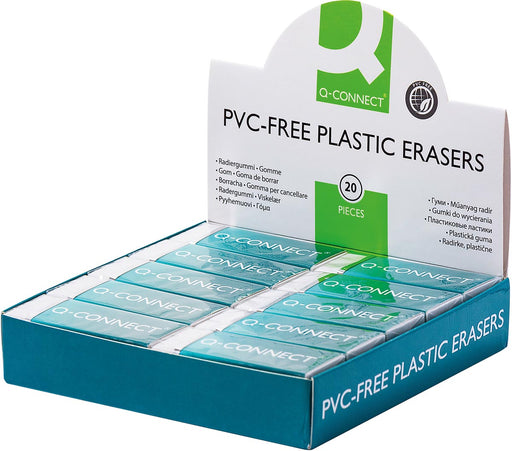 Q-CONNECT PVC-vrije gum 20 stuks, OfficeTown