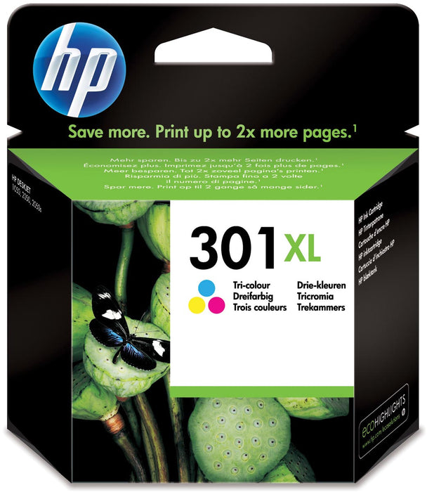 HP inktcartridge 301XL, 330 pagina's, OEM CH564EE, 3 kleuren