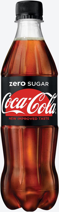 Coca-Cola Zero frisdrank, fles van 50 cl, pak van 24 stuks en verpakking zonder statiegeld