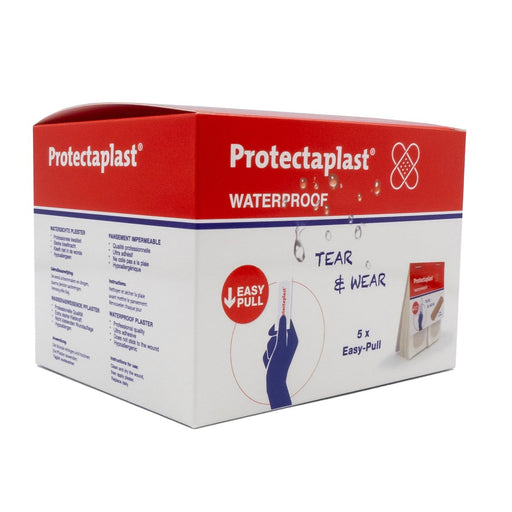 Protectaplast Tear & Wear Waterproof Easy-Pull, ft 25 x 72 mm, 5 x 40 stuks 30 stuks, OfficeTown