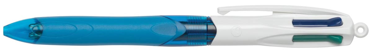Bic 4 Colours Grip, balpen, 0,32 mm, 4 klassieke inktkleuren, lichaam blauw 12 stuks, OfficeTown