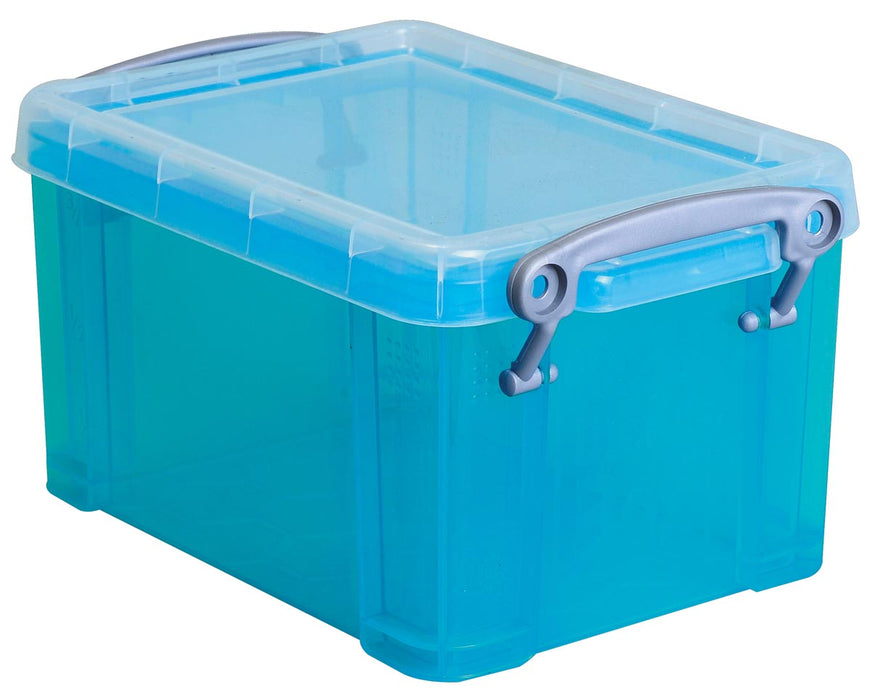 Really Useful Box opbergdoos 1,6 liter, doorzichtig hemelsblauw