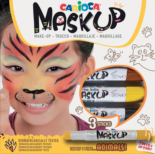 Carioca maquillagestiften Mask Up Animals, doos met 3 stiften 12 stuks, OfficeTown