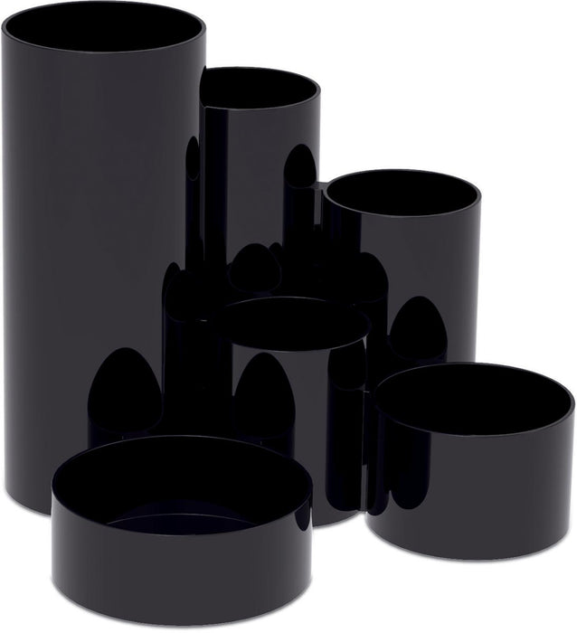 MAUL pennenhouders Tubo, 6 compartimenten Ø15x12.5cm zwart