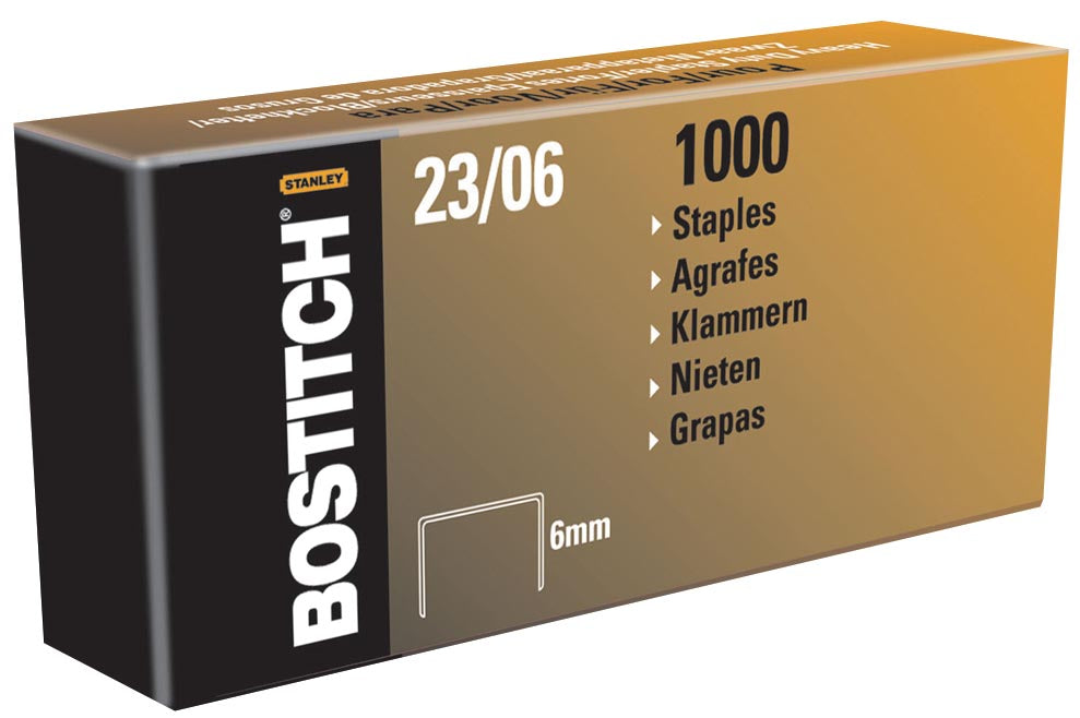 Bostitch nietjes 23-6-1M, 6 mm, verzinkt, voor PHD60, B310HDS, HD-23L17 10 stuks