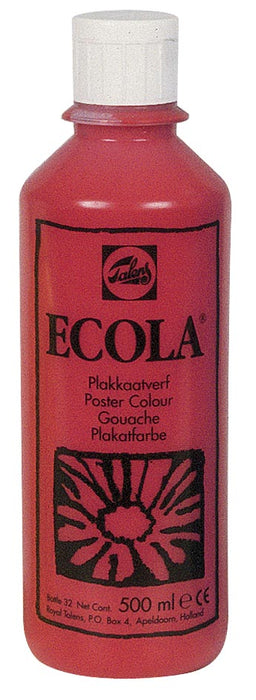 Talens Ecola plakkaatverf 500 ml knijpfles, karmijnrood