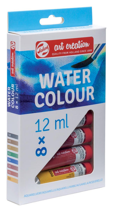 Talens Art Creation aquarelverf tube van 12 ml, set van 8 tubes in geassorteerde kleuren 24 stuks, OfficeTown