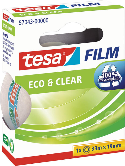 Tesafilm eco&clear ecoLogo, ft 19 mm x 33 m 10 stuks