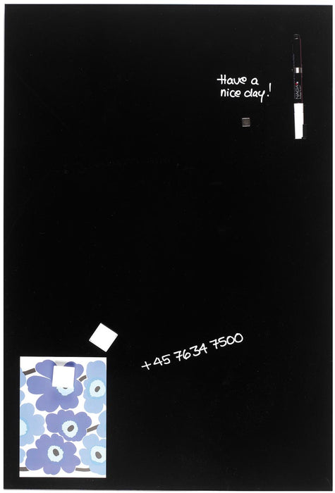 Naga Magnetisch zwart glasbord met veiligheidsglas, ft 40 x 60 cm