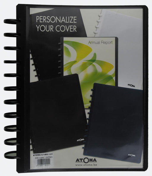 Atoma showalbum, voor ft A4, uit PP, met 100 tassen, personaliseerbaar 4 stuks, OfficeTown