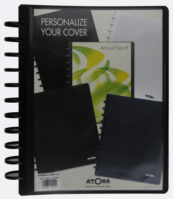 Atoma showalbum, voor ft A4, uit PP, met 100 tassen, personaliseerbaar 4 stuks, OfficeTown