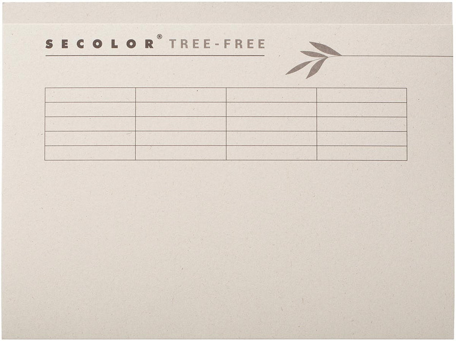 Jalema dossieromslag Secolor Tree-Free voor ft A4 (22,5 x 31 cm) met tabrand, beige 10 stuks
