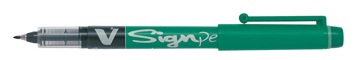 Pilot Fineliner V-Sign Pen groen 12 stuks, OfficeTown