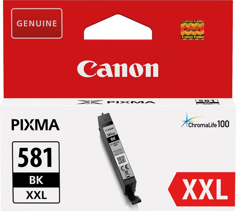 Canon inktcartridge CLI-581BK XXL, 858 foto's, OEM 1998C001, zwart