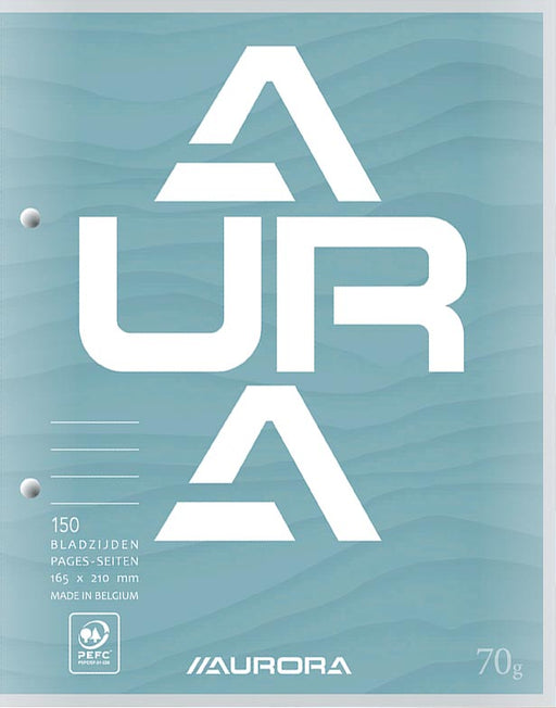 Aurora cursusblok, ft 16,5 x 21 cm, 75 vel, 2-gaatsperforatie, gelijnd 10 stuks, OfficeTown