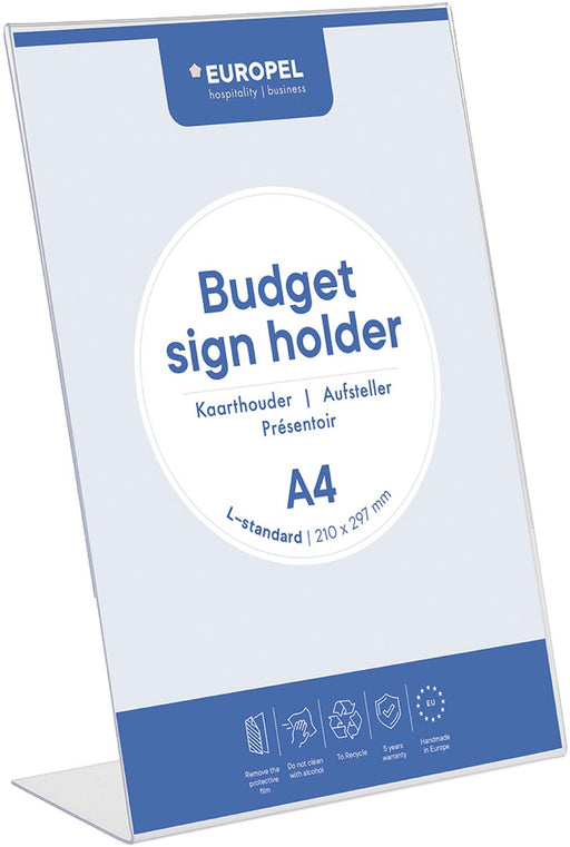 Europel folderhouder Budget, met L-voet, ft A4 10 stuks, OfficeTown