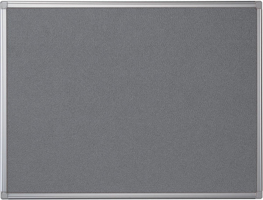 Textielbord met aluminium frame ft 60 x 90 cm, grijs - ideaal voor berichten en foto's